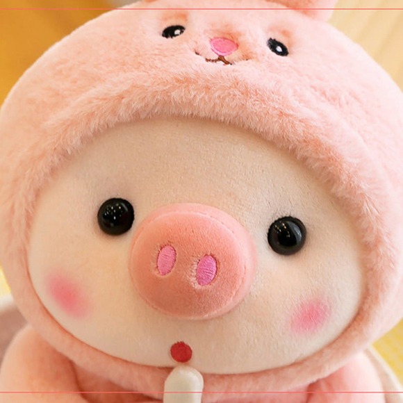 Cute Boba Piggy Plush - Picture 9 of 10
